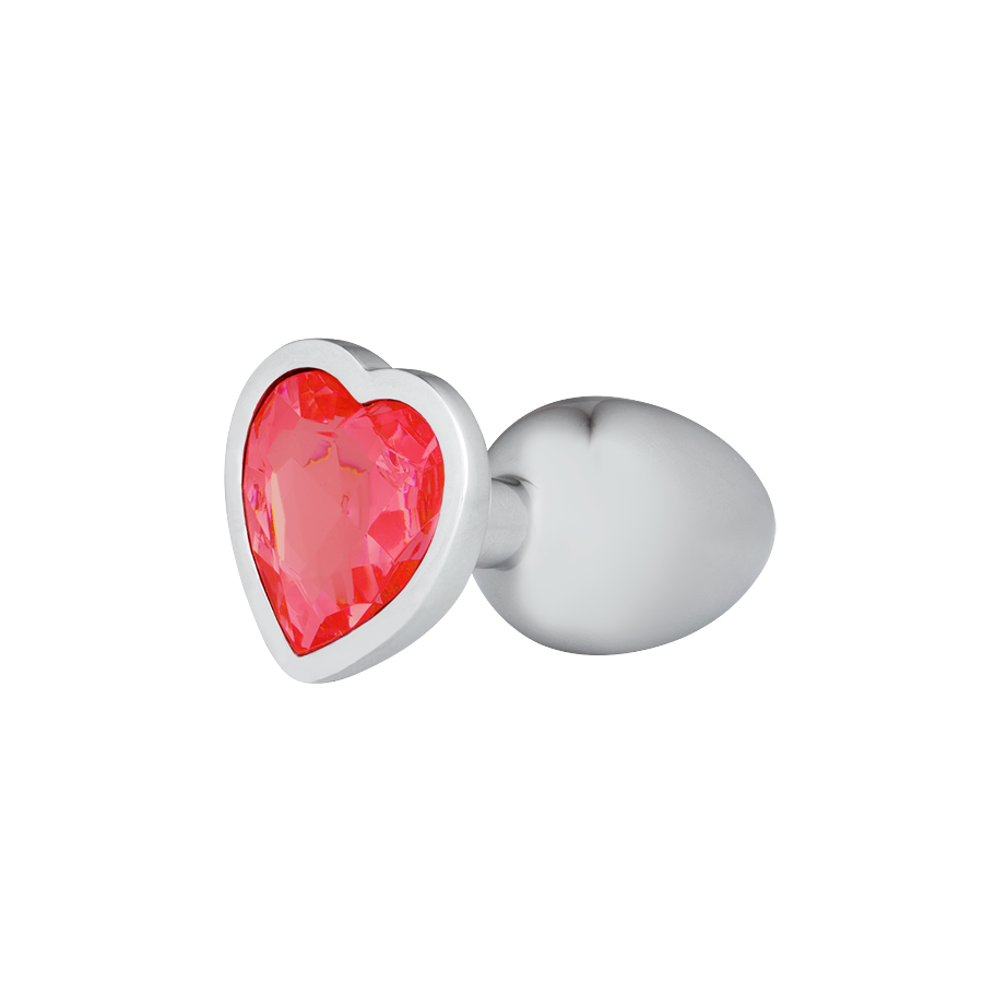 Plug Anal Corazón Gema Roja Talla M